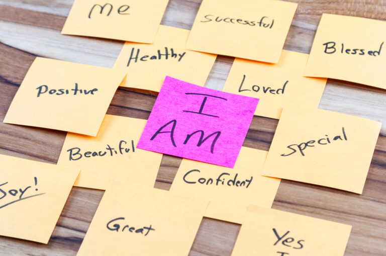 Positive affirmations : concept for I am.