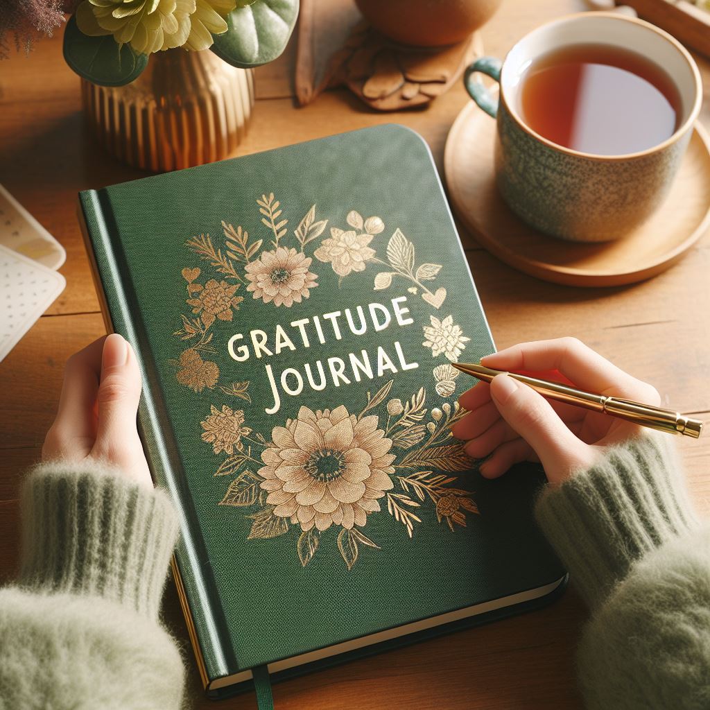 Tenir un journal de la gratitude est un allié pour votre bien-être. Image@MicrosoftDesigner