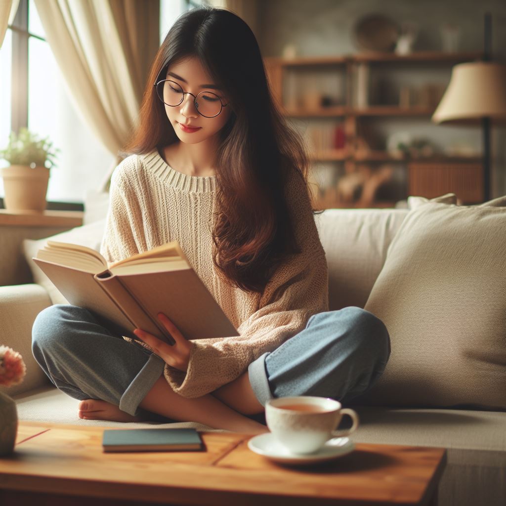 Apprendre constamment de nouvelles choses à travers la lecture ou des formations est aussi à inclure dans votre routine d'habitudes. Cela permet de vous déstresser et d'enrichir vos connaissances. Image@AI