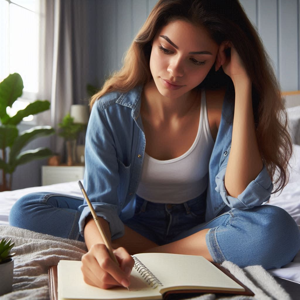 Pratiquez la gratitude en tenant un journal où vous allez pouvoir noter les choses pour lesquelles vous êtes reconnaissant.