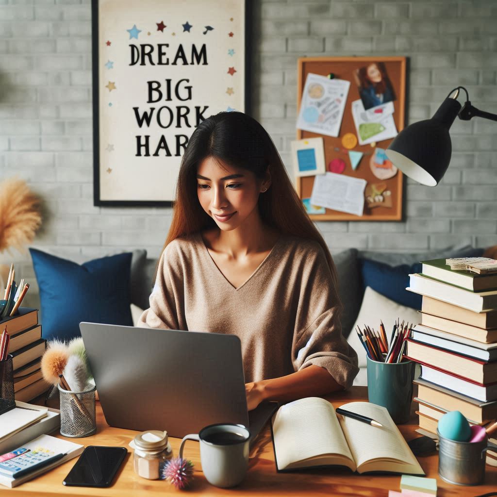Dream Big, Work Hard. Image@AI