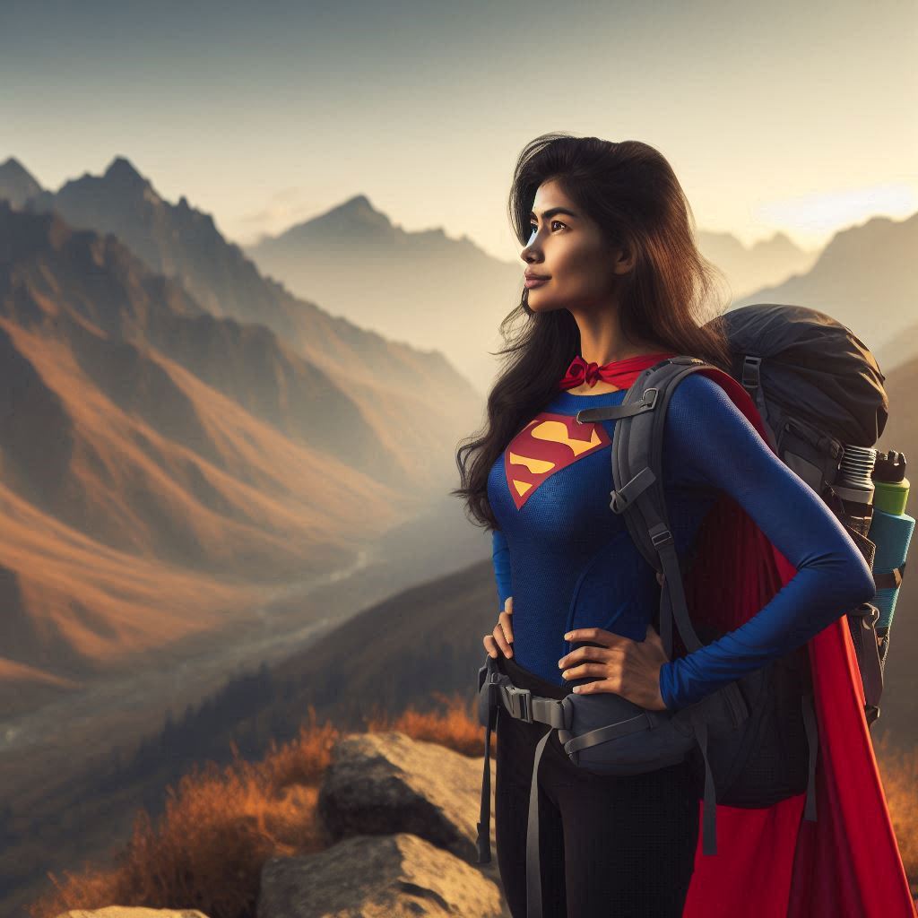 La position de Super Woman, les mains sur les hanches, la tête haute. C'est un symbole de "compter sur soi". Image@AI