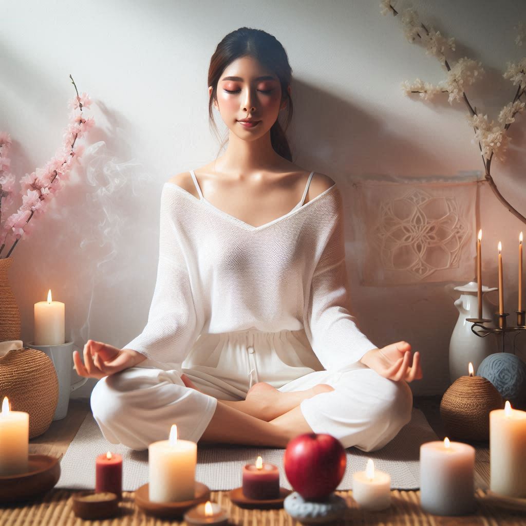 En position de méditation, sommes-nous plus à même de réaliser notre auto-réflexion. Image@AI