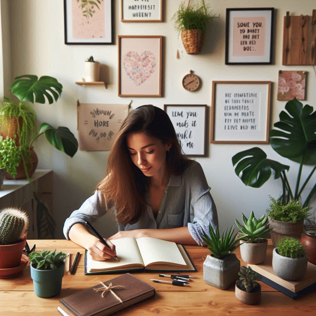 Tenir un journal est un des outils les plus efficaces pour t'aider à visualiser ta victoire. Image@AI
