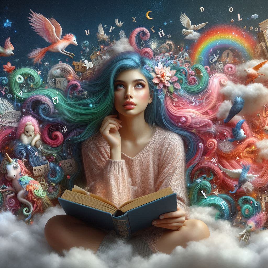 Sois créative et pleine d'imagination, car tout t'es permis dans tes rêves. Image@AI