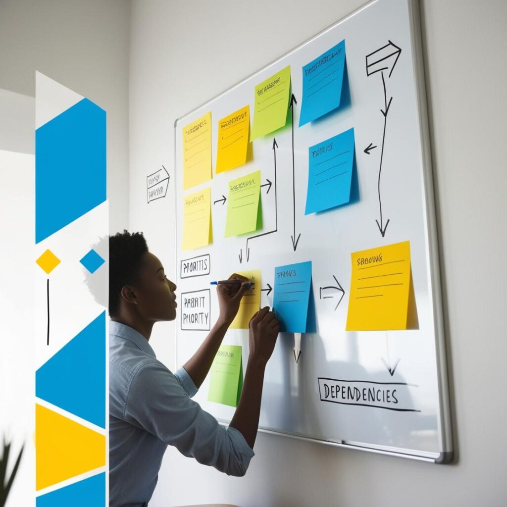 Prioriser ses objectifs sur un tableau. Image@AI